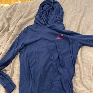 Vineyard Vines Hooded lightweight pullover Navy/red